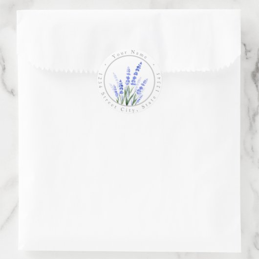 Waterverf Lavender Bouquet Labels (Tas)