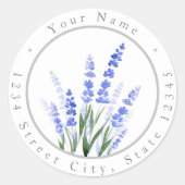 Waterverf Lavender Bouquet Labels (Voorkant)