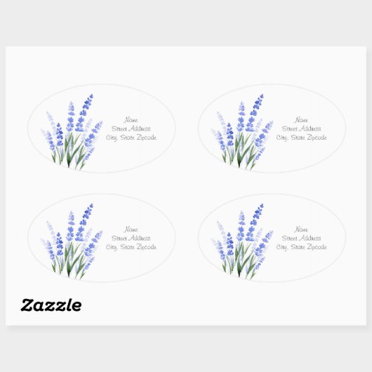 Waterverf Lavender Bouquet Labels (Vel)