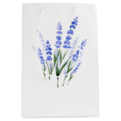 Waterverf Lavender Bouquet Medium Cadeauzakje (Voorkant)
