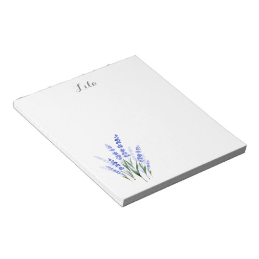 Waterverf Lavender Bouquet Notitieblok (Schuin)