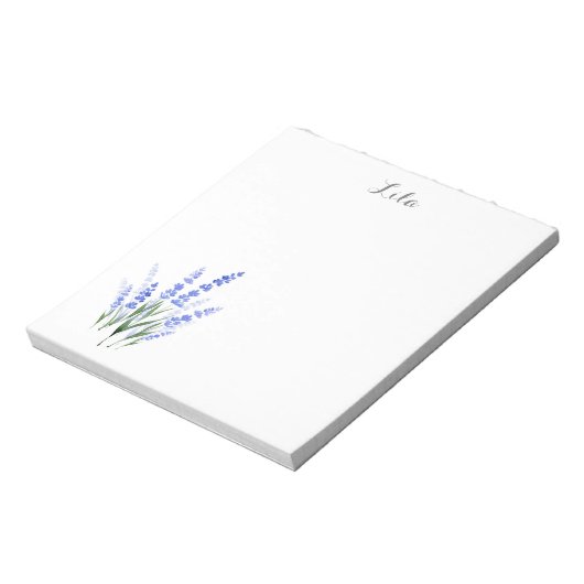 Waterverf Lavender Bouquet Notitieblok (Linkerzijde)