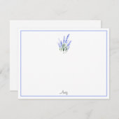 Waterverf Lavender Bouquet Notitiekaartje (Voorkant / Achterkant)