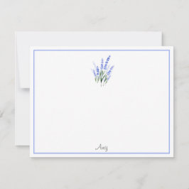 Waterverf Lavender Bouquet Notitiekaartje