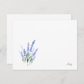 Waterverf Lavender Bouquet Notitiekaartje (Voorkant / Achterkant)