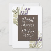 Waterverf Lavender Bouquet Rustic Vrijgezellenfees Kaart (Voorkant)