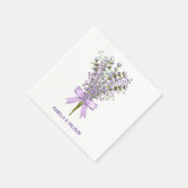 Waterverf Lavender Bouquet Servet (Hoek)