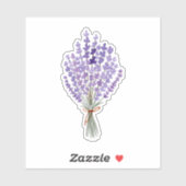 Waterverf Lavender Bouquet Sticker (Vel)