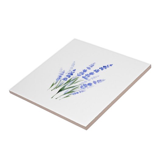 Waterverf Lavender Bouquet Tegeltje (Zijkant)