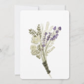 Waterverf Lavender Bouquet Vrijgezellenfeest Kaart (Achterkant)