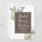 Waterverf Lavender Bouquet Vrijgezellenfeest Kaart (Voorkant)