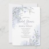 Waterverf Lavender Bridal Shower Kaart (Voorkant)