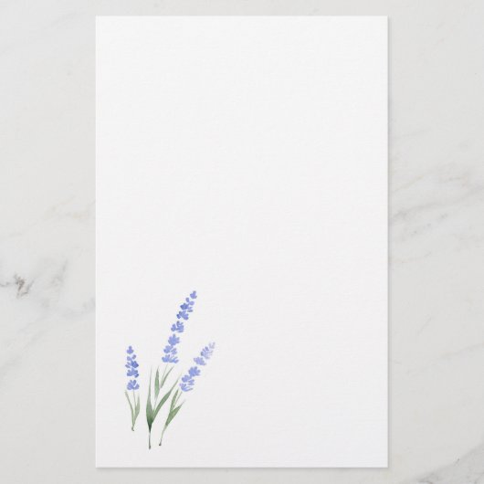 Waterverf Lavender Briefpapier (Voorkant)