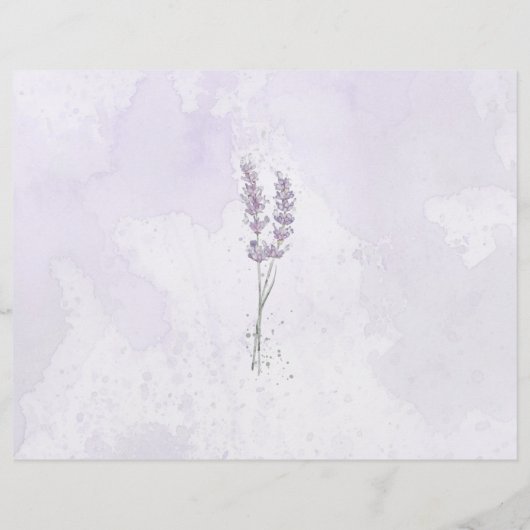 Waterverf lavender bruiloft (Achterkant)