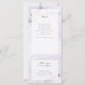 waterverf lavender bruiloft nodigt w rsvp uit kaart (Achterkant)