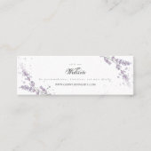 Waterverf lavender bruiloft website bijlage kaart mini visitekaartje (Voorkant)