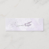 Waterverf lavender bruiloft website bijlage kaart mini visitekaartje (Achterkant)