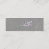 Waterverf lavender bruiloft website bijlage kaart mini visitekaartje (Achterkant)