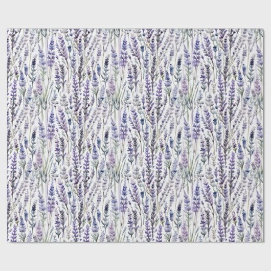 Waterverf Lavender Cadeaupapier (Vlak)