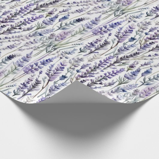 Waterverf Lavender Cadeaupapier (Hoek)