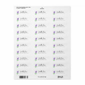 Waterverf Lavender Chic Return Address Label (Full Sheet)