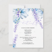 Waterverf Lavender Dusty Blue Wildflower Kaart (Voorkant)