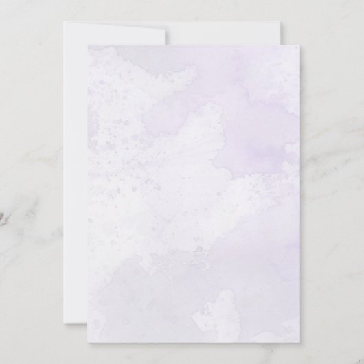 Waterverf lavender elegant arch bruiloft kaart (Achterkant)