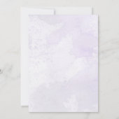 Waterverf lavender elegant bruiloft kaart (Achterkant)