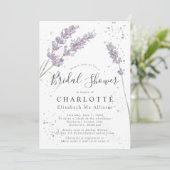 Waterverf lavender elegant vrijgezellenfeest kaart (Staand voorkant)