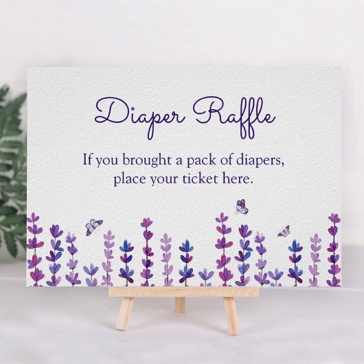 Waterverf lavender en Butterfly Poster