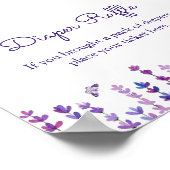 Waterverf lavender en Butterfly Poster (Hoek)