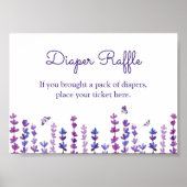 Waterverf lavender en Butterfly Poster (Voorkant)