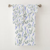 Waterverf lavender en Eucalyptus Patroon Bad Handdoek (Insitu)