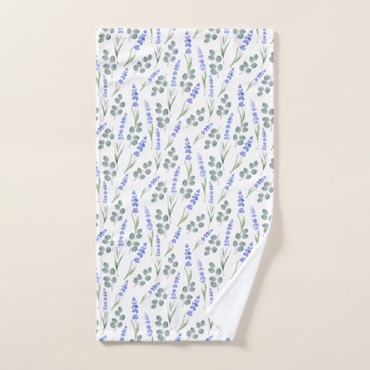 Waterverf lavender en Eucalyptus Patroon Bad Handdoek (Handdoek)