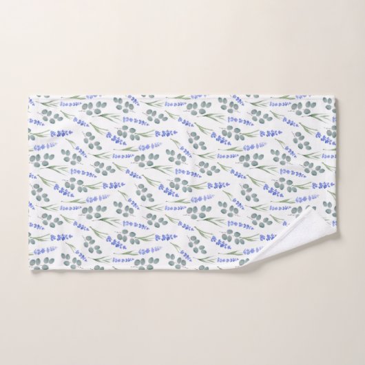 Waterverf lavender en Eucalyptus Patroon Bad Handdoek (Handdoek)