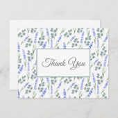 Waterverf lavender en Eucalyptus Patroon Bedankkaart (Voorkant / Achterkant)
