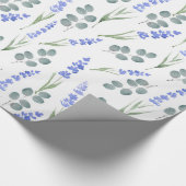 Waterverf lavender en Eucalyptus Patroon Cadeaupapier (Hoek)