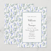 Waterverf lavender en Eucalyptus Patroon Kaart (Voorkant / Achterkant)