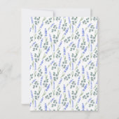 Waterverf lavender en Eucalyptus Patroon Kaart (Achterkant)