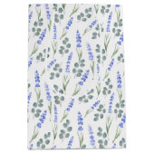 Waterverf lavender en Eucalyptus Patroon Medium Cadeauzakje (Voorkant)