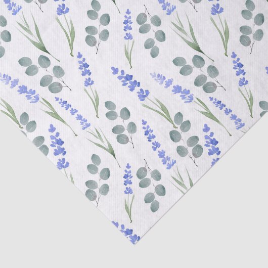 Waterverf lavender en Eucalyptus Patroon Tissuepapier (Detail)