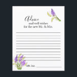 Waterverf Lavender en Green Florals Advice Kaart<br><div class="desc">Zachte waterverf lavender en groene floralen. Pas onze prachtige kantoorbenodigdheden snel en eenvoudig aan met uw gebeurtenisgegevens. Druk op de knop Aanpassen. Coördinatie achterzijde is inbegrepen. Overeenkomende objecten om je collectie te voltooien zijn beschikbaar in onze Zazzle winkel!</div>