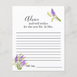 Waterverf Lavender en Green Florals Advice Kaart