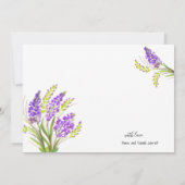 Waterverf Lavender en Green Florals Bedankkaart (Achterkant)