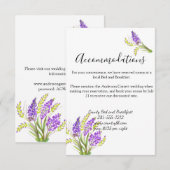 Waterverf Lavender en Green Florals Informatiekaartje (Voorkant / Achterkant)