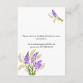Waterverf Lavender en Green Florals Informatiekaartje (Achterkant)
