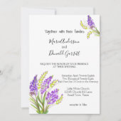 Waterverf Lavender en Green Florals Invitation Save The Date (Voorkant)