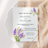 Waterverf Lavender en Green Florals Invitation Save The Date