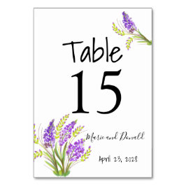 Waterverf Lavender en Green Florals Kaart