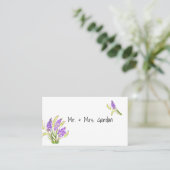Waterverf Lavender en Green Florals Plaatskaartje (Staand voorkant)